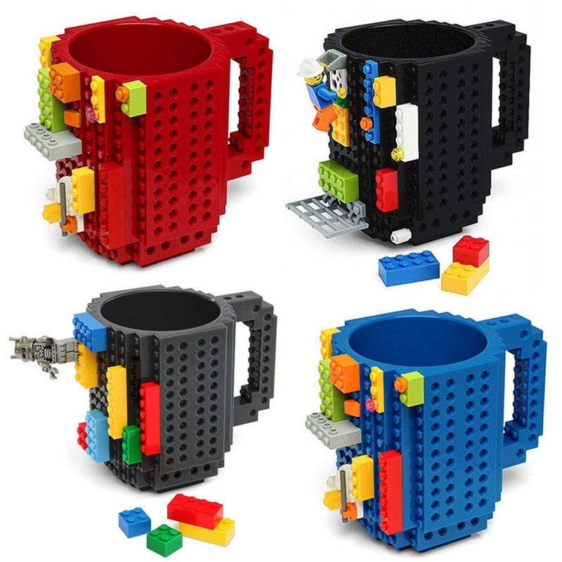 Build-on Brick Mug Type Building Blocks Coffee Cup Diy Block